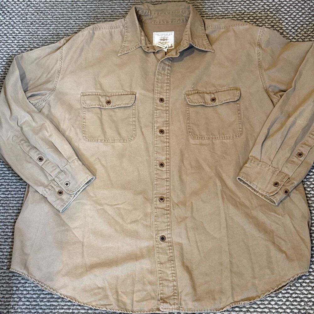 Mens THE ORVIS CO Sporting Traditions Cotton Long Sleeve Button Up Shirt XL